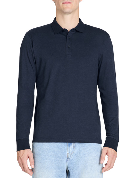 Celio Celio Jiwomini tamnoplava muška polo majica dugih rukava