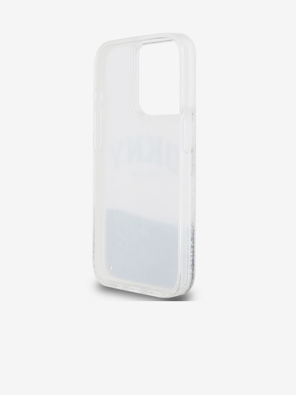 DKNY Stražnja maska ​​s logotipom Liquid Glitter Arch za iPhone 14 Pro prozirna DKNY