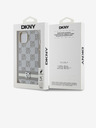 DKNY Stražnja maska ​​s kariranim uzorkom i prugama od PU kože za iPhone 14 bež DKNY