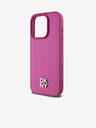 DKNY PU kožna ponovljena šara s logotipom Magsafe stražnja maska ​​za iPhone 15 Pro Max ružičasta DKNY