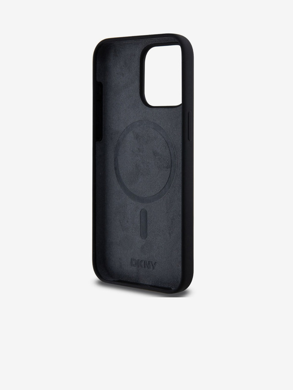 DKNY Liquid Silicone Arch Logo MagSafe stražnja maska ​​za iPhone 14 Pro Max crna DKNY