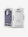 DKNY Stražnja maska ​​s kariranim uzorkom i prugama od PU kože za iPhone 15 Pro Max plava DKNY