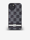 DKNY Stražnja maska ​​s kariranim uzorkom i prugama od PU kože za iPhone 13 crna DKNY