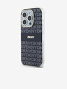 DKNY PC/TPU ponavljajući uzorak Tonal Stripe Magsafe stražnja maska ​​za iPhone 15 Pro crna DKNY