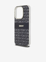 DKNY PC/TPU ponavljajući uzorak Tonal Stripe Magsafe stražnja maska ​​za iPhone 15 Pro crna DKNY