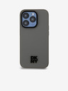 DKNY Stražnja maska ​​Magsafe s logotipom od PU kože za iPhone 15 Pro siva DKNY