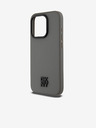 DKNY Stražnja maska ​​Magsafe s logotipom od PU kože za iPhone 15 Pro siva DKNY