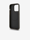 DKNY Stražnja maska ​​Magsafe s logotipom od PU kože za iPhone 15 Pro siva DKNY