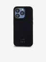 DKNY Stražnja maska ​​Magsafe s logotipom od PU kože za iPhone 15 Pro crna DKNY