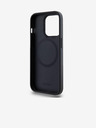 DKNY Stražnja maska ​​Magsafe s logotipom od PU kože za iPhone 15 Pro crna DKNY