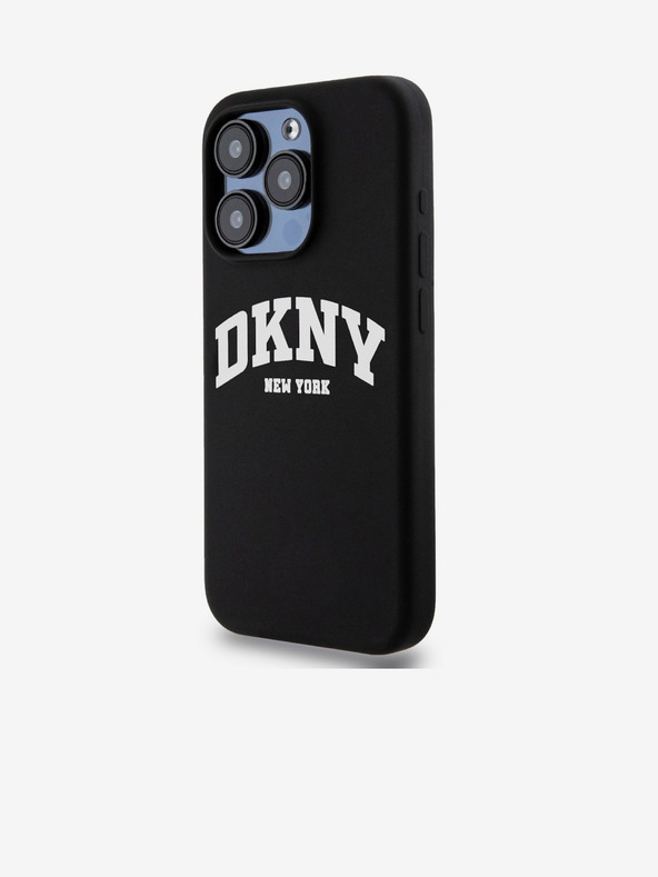 DKNY Liquid Silicone Arch Logo MagSafe stražnja maska ​​za iPhone 15 Pro crna DKNY