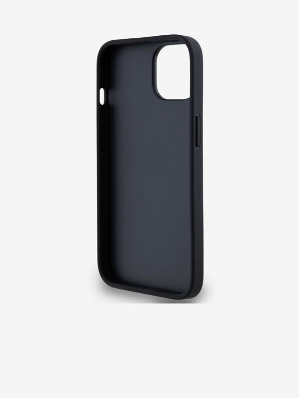 DKNY Stražnja maska ​​s kariranim uzorkom i prugama od PU kože za iPhone 14 crna DKNY