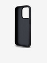 DKNY Stražnja maska ​​s kariranim uzorkom i prugama od PU kože za iPhone 14 Pro crna DKNY