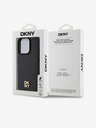 DKNY PU kožna ponovljena šara s logotipom Magsafe stražnja maska ​​za iPhone 15 Pro Max crna DKNY
