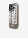 DKNY PU kožna donja traka s ponavljajućim uzorkom MagSafe stražnja maska ​​za iPhone 14 Pro smeđa DKNY