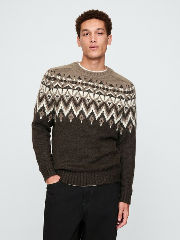 GAP Fair Isle GAP džemper od mješavine vune