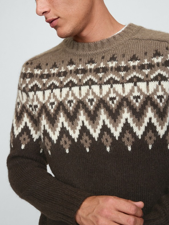 GAP Fair Isle GAP džemper od mješavine vune
