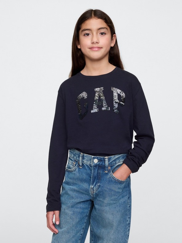 GAP Dječja majica s logom GAP šljokicama