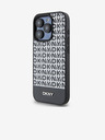 DKNY PU kožna donja traka s ponavljajućim uzorkom MagSafe stražnja maska ​​za iPhone 14 Pro crna DKNY