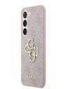 Guess PU 4G Metal Logo Zadní Kryt pro Samsung Galaxy S23 Pink Etui za telefon