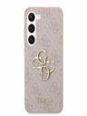 Guess PU 4G Metal Logo Zadní Kryt pro Samsung Galaxy S23 Pink Etui za telefon