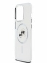 Karl Lagerfeld Karl Lagerfeld IML K&CH Heads metalni okvir MagSafe stražnja maska ​​za iPhone 15 Pro prozirna