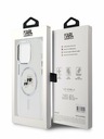 Karl Lagerfeld Karl Lagerfeld IML K&CH Heads metalni okvir MagSafe stražnja maska ​​za iPhone 15 Pro prozirna