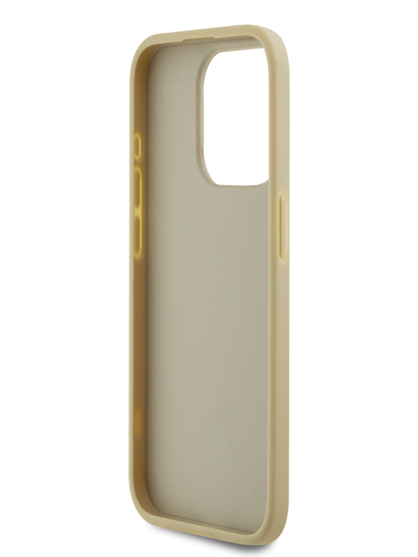 Karl Lagerfeld Naborana stražnja maska ​​s logotipom od PU za iPhone 15 Pro Max zlatna Karl Lagerfeld