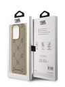 Karl Lagerfeld PU Karl Heads Pattern Magsafe stražnja maska ​​za iPhone 14 Pro Max Beige Karl Lagerfeld