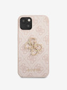 Guess Stražnja maska ​​Guess PU 4G s metalnim logotipom za iPhone 13 ružičasta