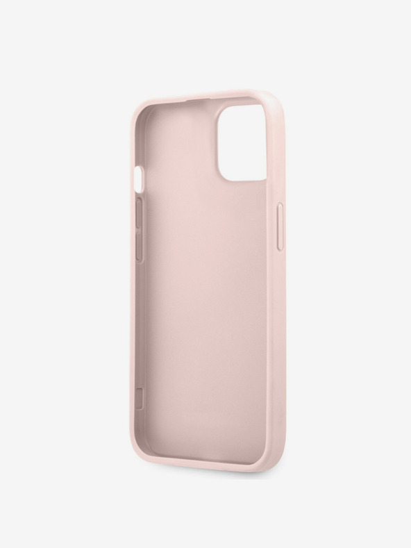 Guess Stražnja maska ​​Guess PU 4G s metalnim logotipom za iPhone 13 ružičasta