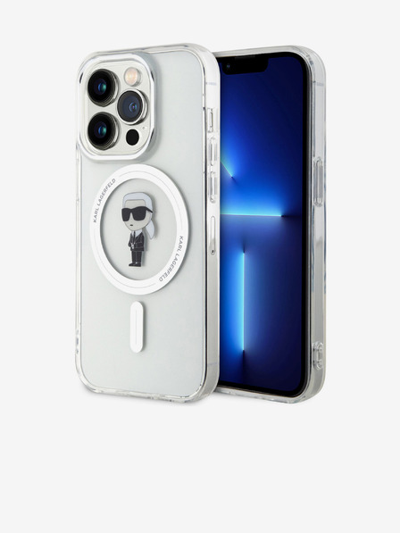Karl Lagerfeld Karl Lagerfeld IML Ikonik MagSafe stražnja maska ​​za iPhone 15 Pro prozirna