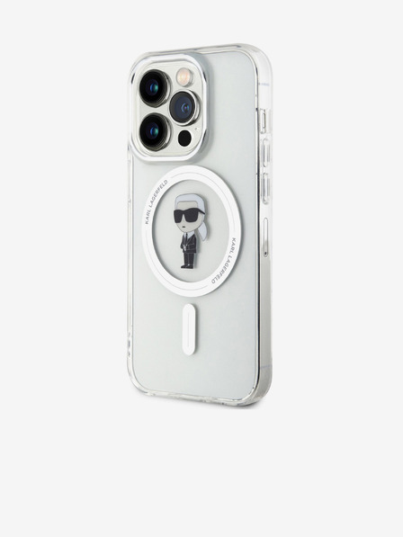 Karl Lagerfeld Karl Lagerfeld IML Ikonik MagSafe stražnja maska ​​za iPhone 15 Pro prozirna