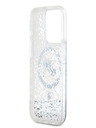 Karl Lagerfeld Karl Lagerfeld Liquid Glitter Karl and Choupette Heads MagSafe stražnja maska ​​za iPhone 15 Pro prozirna