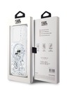 Karl Lagerfeld Karl Lagerfeld Liquid Glitter Karl and Choupette Heads MagSafe stražnja maska ​​za iPhone 15 Pro prozirna