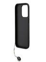 Karl Lagerfeld Karl Lagerfeld PU Saffiano Rhinestone Charm stražnja maska ​​za iPhone 15 Pro Max crna