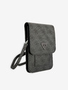 Guess Guess PU 4G telefonska torba s trokutastim logotipom, crna