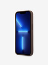 Guess PU 4G Metal Logo Zadní Kryt pro iPhone 14 Pro Max Brown Etui za telefon