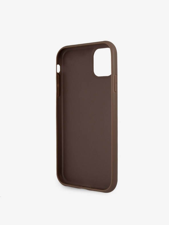 Guess Stražnja maska ​​Guess PU 4G s metalnim logotipom za iPhone 11 smeđa