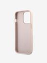 Guess Stražnja maska ​​Guess PU 4G s metalnim logotipom za iPhone 13 Pro Pink