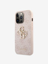 Guess Stražnja maska ​​Guess PU 4G s metalnim logotipom za iPhone 13 Pro Max Pink