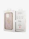 Guess Stražnja maska ​​Guess PU 4G s metalnim logotipom za iPhone 15 Pro Pink