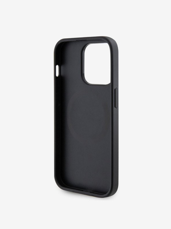 Guess PU Saffiano MagSafe Zadní Kryt pro iPhone 15 Pro Max Black Etui za telefon