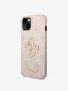 Guess Stražnja maska ​​Guess PU 4G s metalnim logotipom za iPhone 14 ružičasta