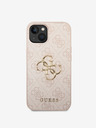 Guess Stražnja maska ​​Guess PU 4G s metalnim logotipom za iPhone 14 ružičasta