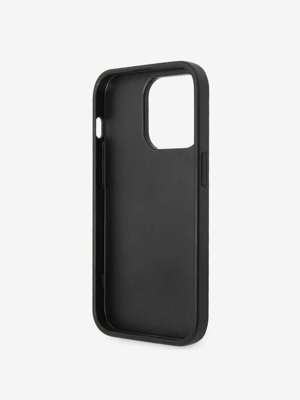 Guess Stražnja maska ​​Guess PU 4G s metalnim logotipom za iPhone 15 Pro siva