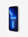 Guess Stražnja maska ​​Guess PU 4G Strass Trokut s metalnim logotipom za iPhone 15, ružičasta