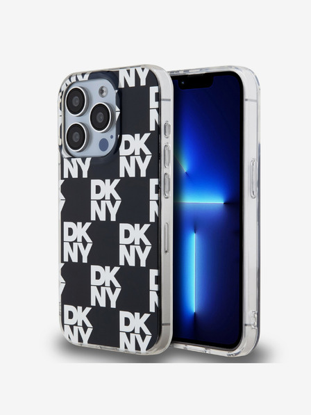 DKNY PC/TPU stražnja maska ​​s kariranim uzorkom za iPhone 14 Pro Max crna DKNY