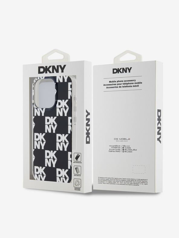 DKNY PC/TPU stražnja maska ​​s kariranim uzorkom za iPhone 14 Pro Max crna DKNY