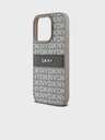 DKNY PU kožna stražnja maska ​​s ponavljajućim uzorkom u tonskim prugama za iPhone 14 Pro Max bež DKNY